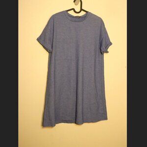 Zara Trafaluc Blue short sleeved tshirt dress, front chest pocket, Eur/USA